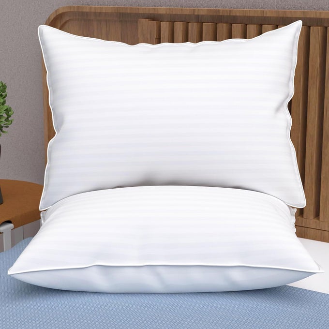 SLEEP ESSENTIALS ECOZEN PILLOW 17X27 INCH NECK SUPPORT PILLOW FOR BACK SLEEPERS SOFT DURABLE BED PILLOW FILLERS FOR COMFORT