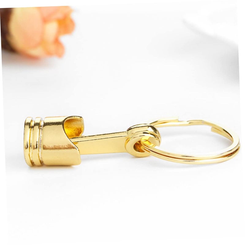 Golden Engine Piston Keychain For Men Car Key Fob - Image 5