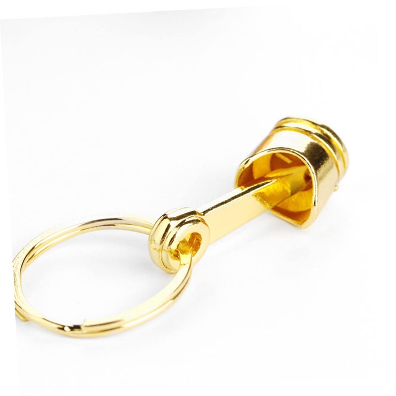 Golden Engine Piston Keychain For Men Car Key Fob - Image 4