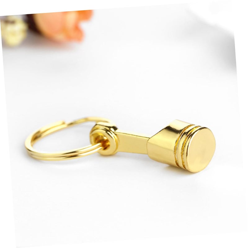 Golden Engine Piston Keychain For Men Car Key Fob - Image 3