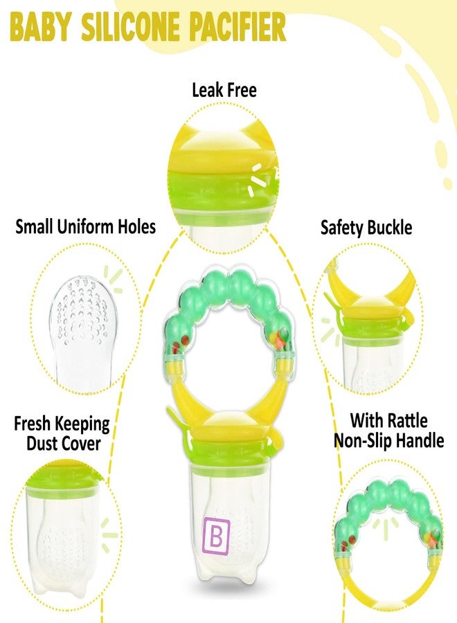Bembika Baby Nibbler Ring Green Color, Baby Nibbler Pacifier, Baby Pacifier Food Nibbler, Baby Feeding Accessories Medium Size (6-9 Months Baby) - Image 2