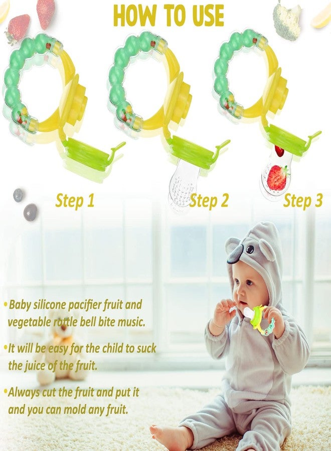 Bembika Baby Nibbler Ring Green Color, Baby Nibbler Pacifier, Baby Pacifier Food Nibbler, Baby Feeding Accessories Medium Size (6-9 Months Baby) - Image 4