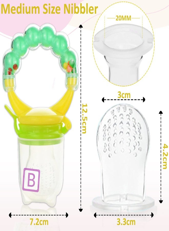 Bembika Baby Nibbler Ring Green Color, Baby Nibbler Pacifier, Baby Pacifier Food Nibbler, Baby Feeding Accessories Medium Size (6-9 Months Baby) - Image 3