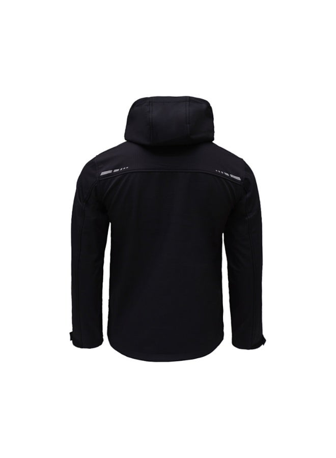 Shield Men's Softshell Work Jacket – Windproof, Water-Resistant, Lightweight Industrial Outerwear for All-Weather Use
BLACK GREY COLOR - Image 2