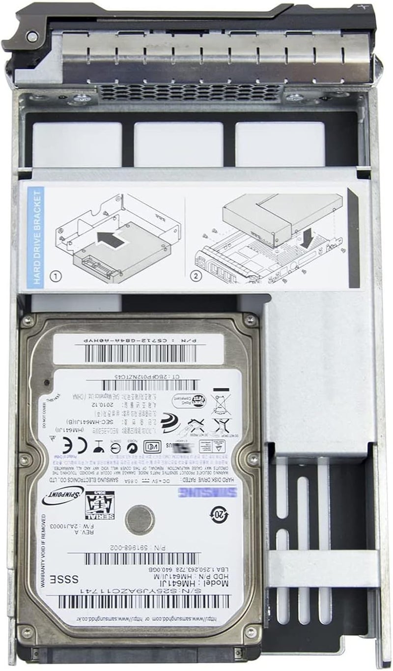 HIGHFINE Pack-4 2.5" 9W8C4 Y004G SSD Adapter Bracket for DELL 3.5" F238F G302D X968D F9541 SAS SATA Hard Drive Caddy Tray Enclosure with Screws - Image 5
