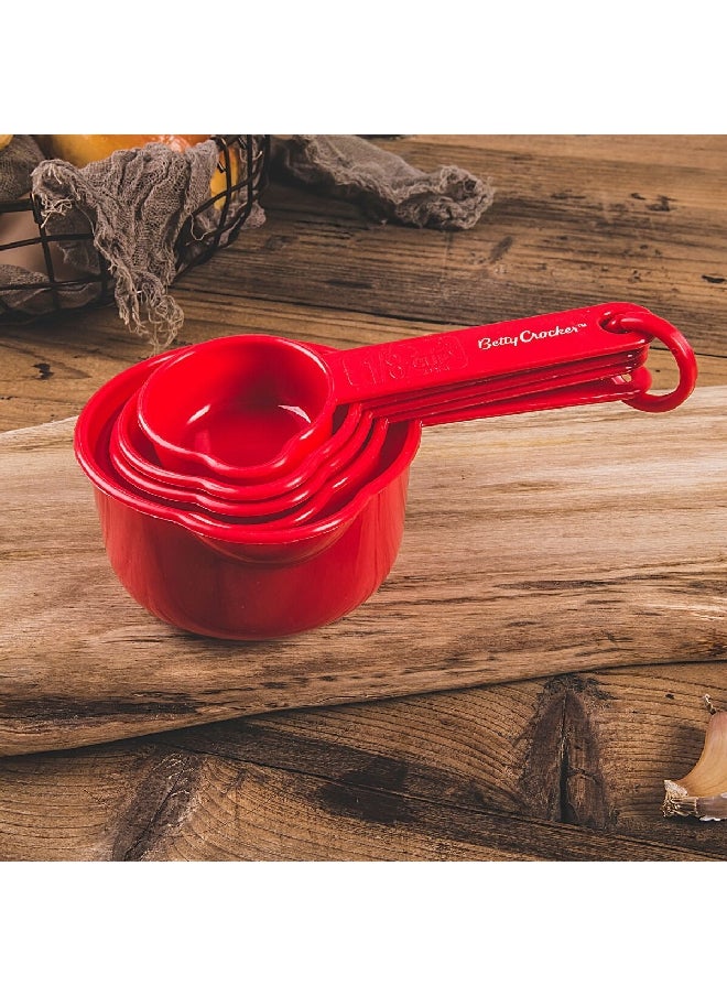 بيتي كروكر مجموعة من 5 قطع من كؤوس القياس عالية الجودة، خفيفة الوزن وسهلة التنظيف باللون الأحمر 28.5 x 42.5 x 43.5 سم BC4035  - Image 3
