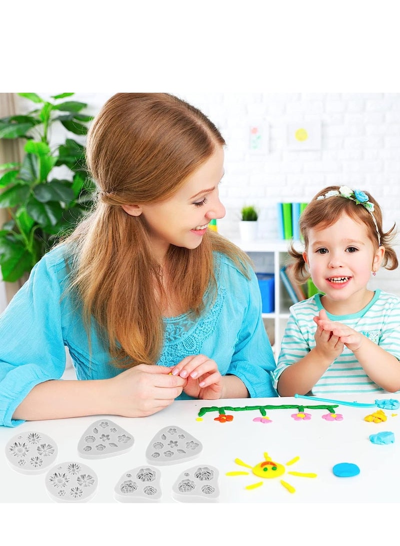 SYOSI 3 قطع قوالب سيليكون زهور الورد عباد الشمس الأقحوان أوراق طين بوليمر لصنع أقراط معلقات حلويات كعكة كعكات تزيين - Image 5