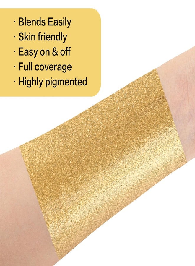 BOBISUKA Gold Face Body Paint, Metallic Oil-based Painting Kit, Cream Blendable Facepaint for Halloween Cosplay, Costume, Parties, Stage, Theater, SFX Special Effect Makeup（2.1 Fl.oz） - Image 4