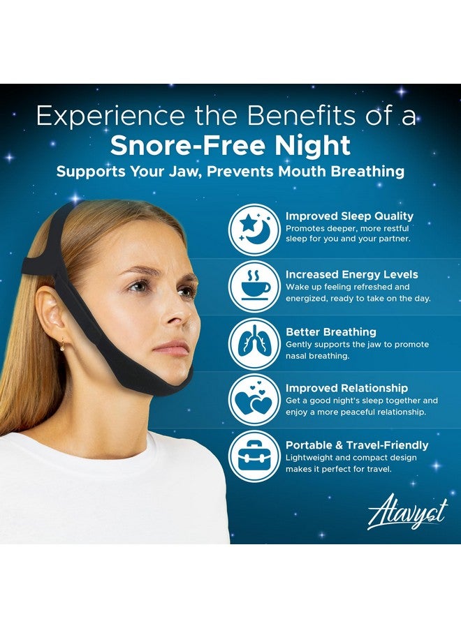 Atavyst Anti Snoring Chin Strap for Men and Women CPAP Users - Airflow Jaw Strap - Effective Snore Solution for Excessive Snoring - Image 4