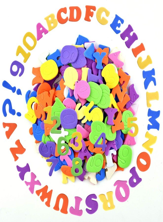 Coopay Self-Adhesive Foam Letter Alphabet Number Stickers Assorted Colors for Arts Craft Supplies - Image 1
