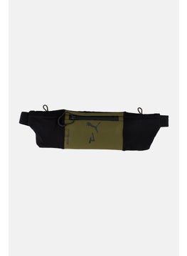 PUMA Men Brand Logo Running Waist Bag 12 H x 23 L x 2 W cm, Olive/Black  - Image 1