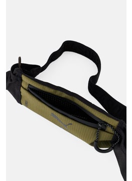PUMA Men Brand Logo Running Waist Bag 12 H x 23 L x 2 W cm, Olive/Black  - Image 3