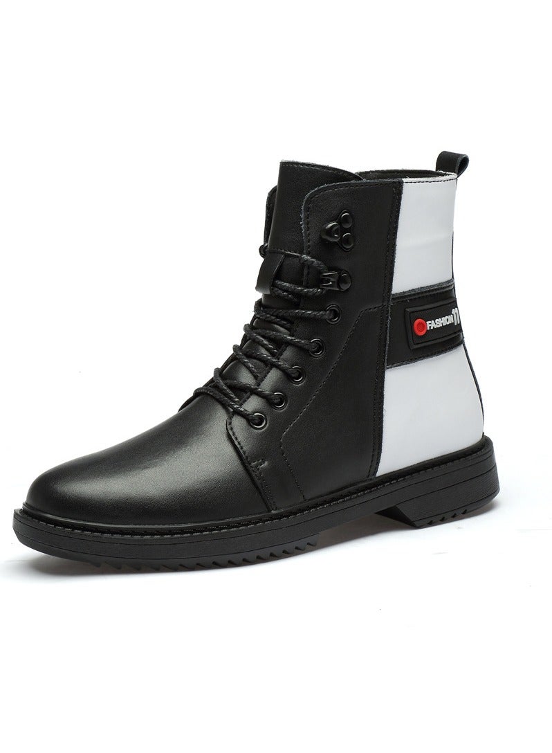 KUYING New Men's Casual Leather Boots - Image 1
