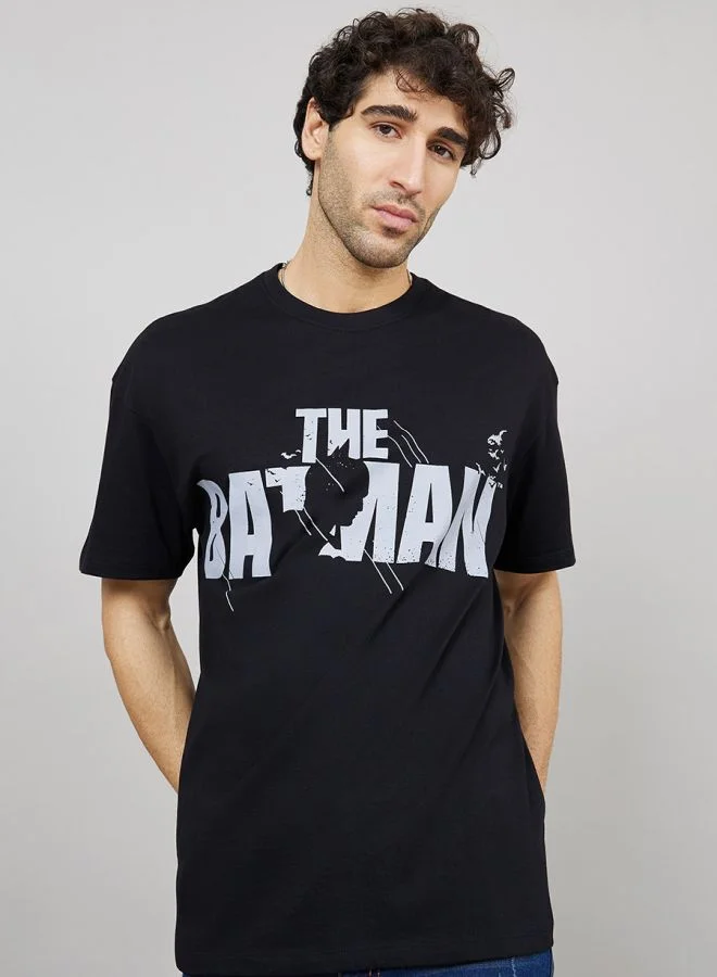 Styli The Batman Character Print Oversize T shirt