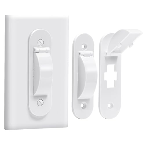 CLYMENE Wall Switch Guard, Child Proof Light Switch Cover Guard | Toggle Style | Light Switch Protection | Keep Toggle Switch in On or Off Position | 2 Pack, White - Image 1