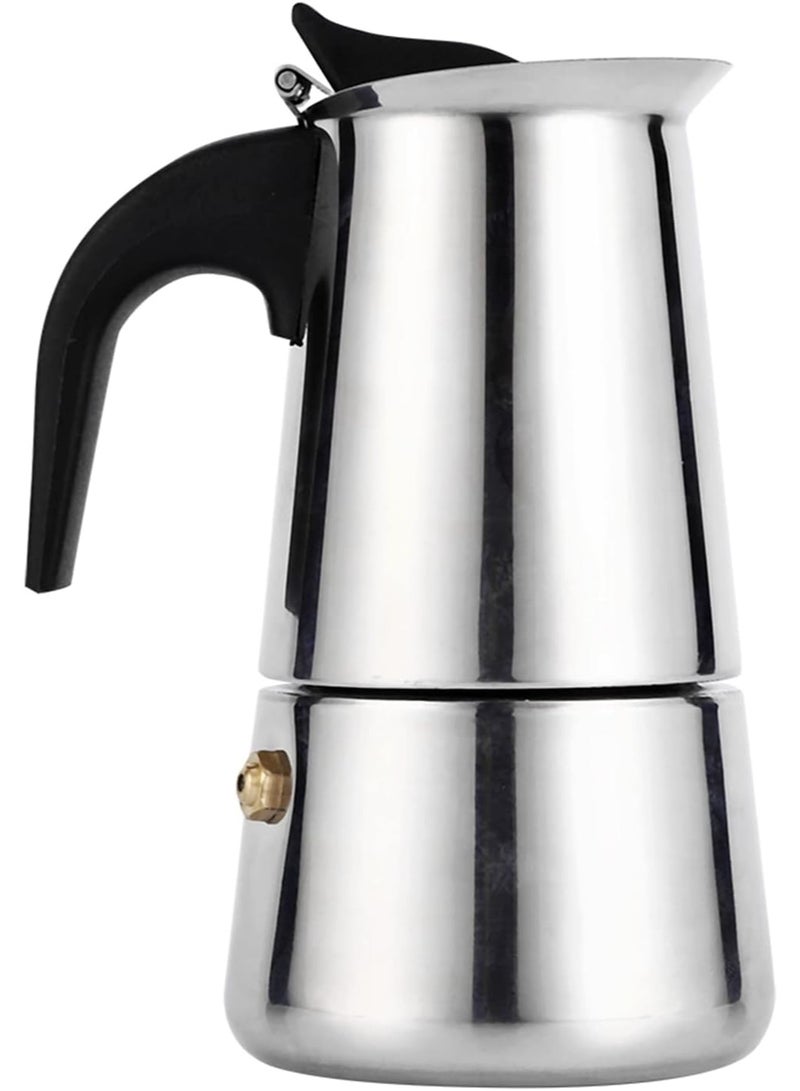 ماكينة صنع الإسبريسو، وعاء موكا محمول من الفولاذ المقاوم للصدأ، ماكينة صنع قهوة الإسبريسو الإيطالية لمواقد الغاز والمواقد والحث - Image 1