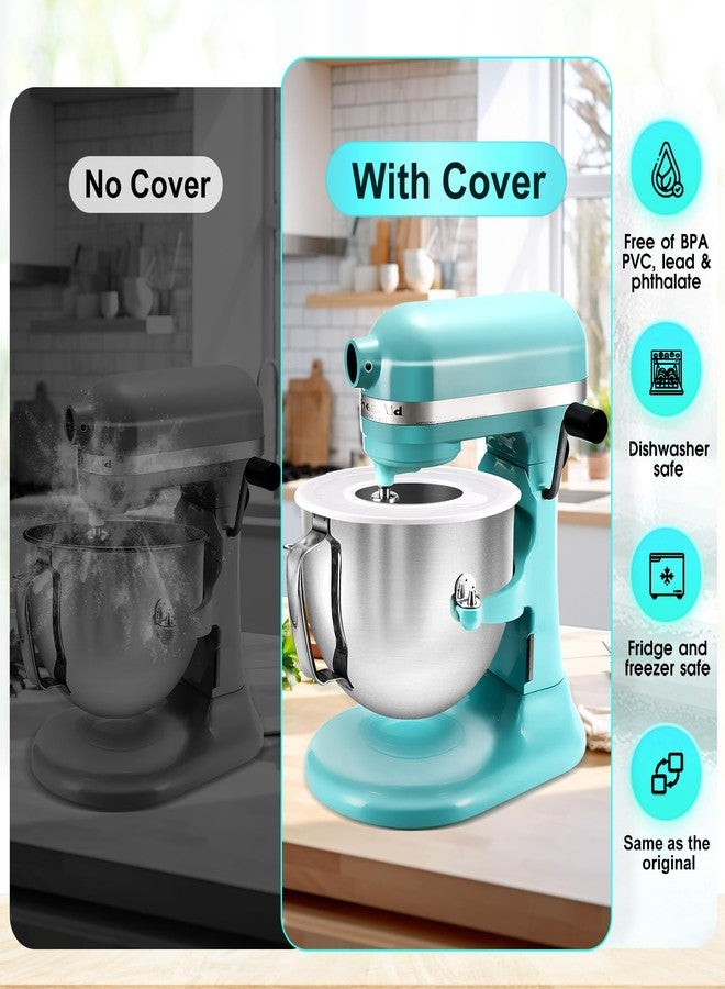 Kainasch وعاء خلط من الفولاذ المقاوم للصدأ سعة 6 كوارت ومضرب K256WW بديل لوعاء خلاط KitchenAid سعة 5.5-6 كوارت - مضرب سلكي سداسي ووعاء خلط مع غطاء لملحقات خلاطات KitchenAid - Image 5