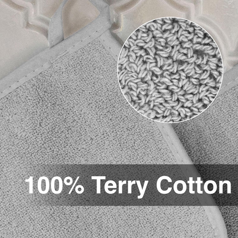 RITZ Terry Potholder & Hot Pad: Unparalleled Heat Resistant, Durable 100% Cotton â€“ Ergonomically Designed for Optimal Grip â€“ Easy-Care Machine Washable â€“ 2-Pack, Titanium - Image 2