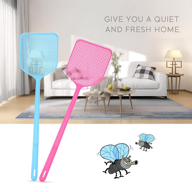 Swatting Solution - Colorful Plastic Fly Swatters with Extra-Long Handles for Convenient Bug Removal, Now in Eye-Catching Random Colours for Home Use (4 piece of the color shown) - Image 5