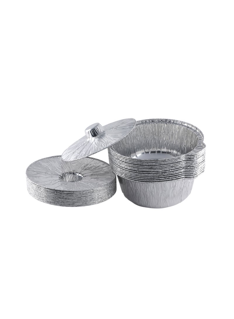 Richoos Disposable Aluminum Pot with Hood, 29 cm  10pcs– Lightweight, Food-Safe, and Perfect for Cooking, Steaming, and Serving Large Meals - Image 3