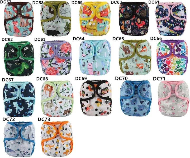 MySouq-Store 1Pcs One Size Baby Cloth Diaper Cover Nappy Waterproof Double Gusset 4-13kg - Reusable and washable (DC62) - Image 2