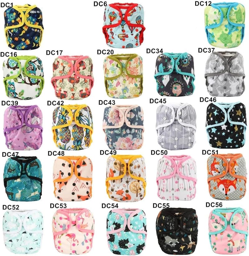 MySouq-Store 1Pcs One Size Baby Cloth Diaper Cover Nappy Waterproof Double Gusset 4-13kg - Reusable and washable (DC62) - Image 1