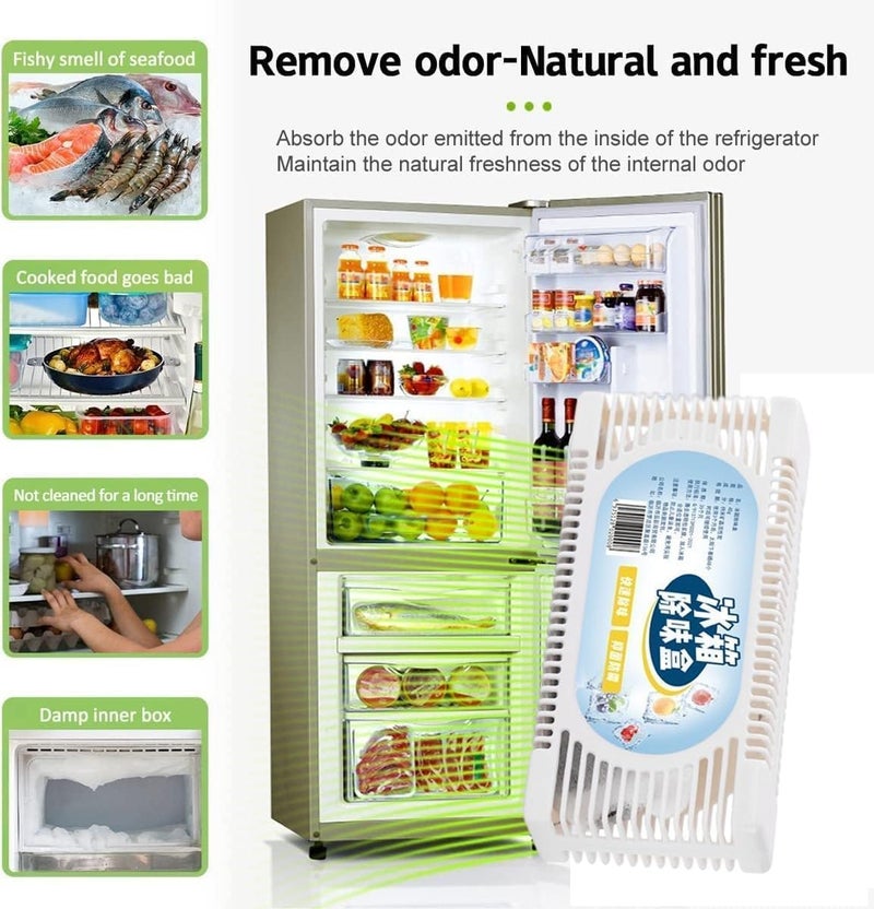9UP 9UP 2Pcs Natural Charcoal Air Freshener For Fridge Refrigerator Odor Absorber and Air Purifier Effective Activated Charcoal Activated Charcoal Refrigerator Deodorizer Odor Eliminator for Fridge  - Image 3