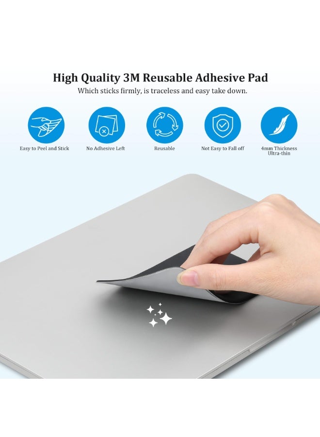 Portable Hard Drive Sleeve for Laptop, 2-Pocket Stick on Pouch with Reusable Adhesive, for San Disk, Samsung, Crucial, Portable External Solid State Drive SSD Hard Drive Carrying Case, Black - Image 4