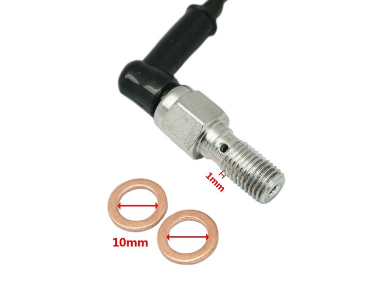 S SYUU Motorcycle Universal M10x1.00mm Banjo Bolt Brake Light Switch Fit Hydraulic Front Brake Clutch Pressure Callipers Cylinder Pump - Image 2