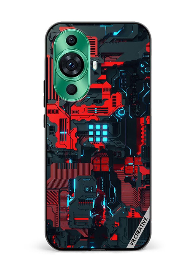 VR CREATIVE Protective Case Cover For Huawei nova 11 Pro Circuit Design Multicolour - Image 1