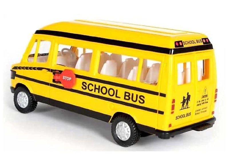 CENTY Toys Traveler Yellow School Bus with Tail Gate - Pull Back Action Toy for Kids - Image 2