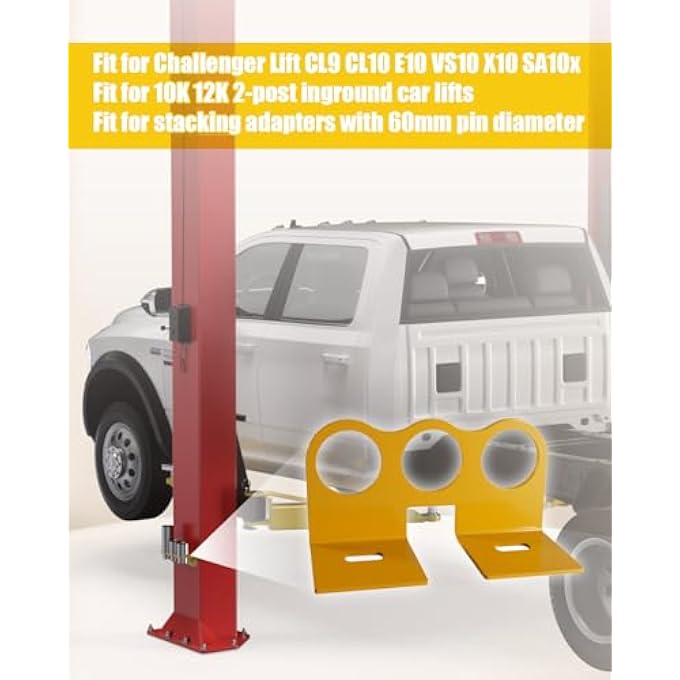 rayihni Stack Adapters Organizer Fit for Challenger Lift CL9 CL10 E10 VS10 X10 SA10x 10K 12K 2-Post Inground Car and Truck Lifts 2.36" Pin Dia Stack Truck Adapter - Image 2