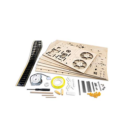 MindWare Gearjits Movie Projector Wooden 3D Mechanical Model Kit for Adults and Teens Build Your Own Working Projector - Image 5