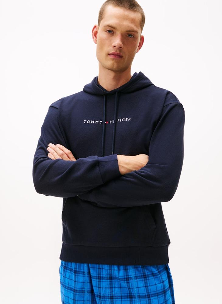 TOMMY HILFIGER TH Original Logo Drawstring Lounge Hoody - Image 1