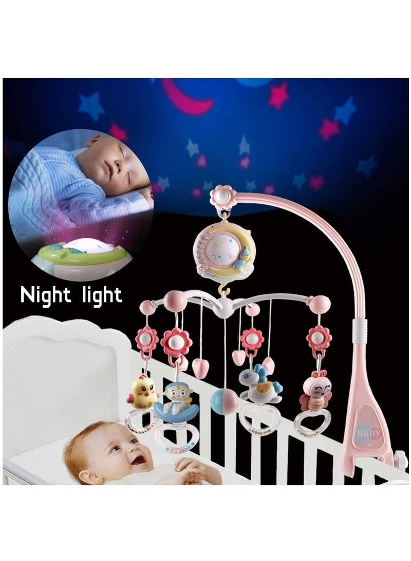 JOGAMS Baby Musical Crib Mobile with Projector and Night Light with Timing Function 360 Degrees Rotating Rattles Infants Crib Hanging Toys Take Along Mobile Music Box and Rattle Newborn Baby Gift - Image 2