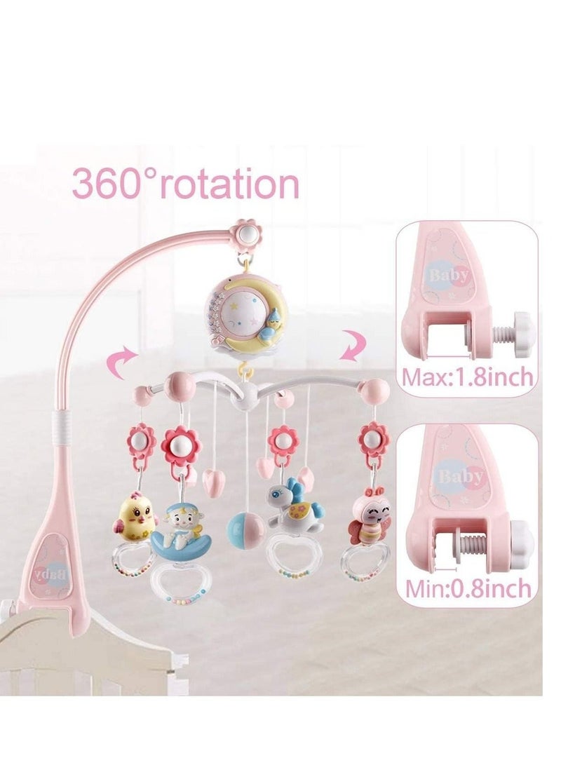 JOGAMS Baby Musical Crib Mobile with Projector and Night Light with Timing Function 360 Degrees Rotating Rattles Infants Crib Hanging Toys Take Along Mobile Music Box and Rattle Newborn Baby Gift - Image 5