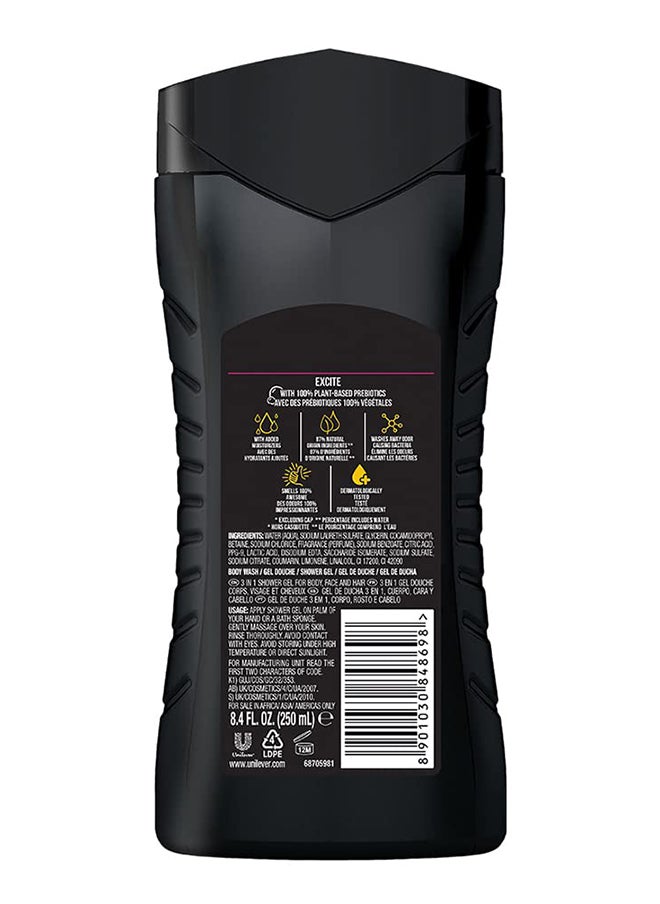 Axe Excite Crisp Coconut And Black Pepper Scent Body Wash 250ml  - Image 2