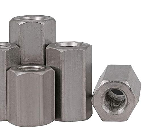 Yodaoke 5pcs M10 x 1.5 x 35mm Stainless steel Long Coupling Hex Nut Connector - Image 5