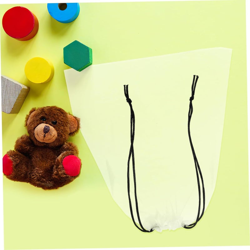 Kisangel 15pcs Simple Design Storage Bag Toy Drawstring Bags Large Capacity Toy Box Organize - Image 4