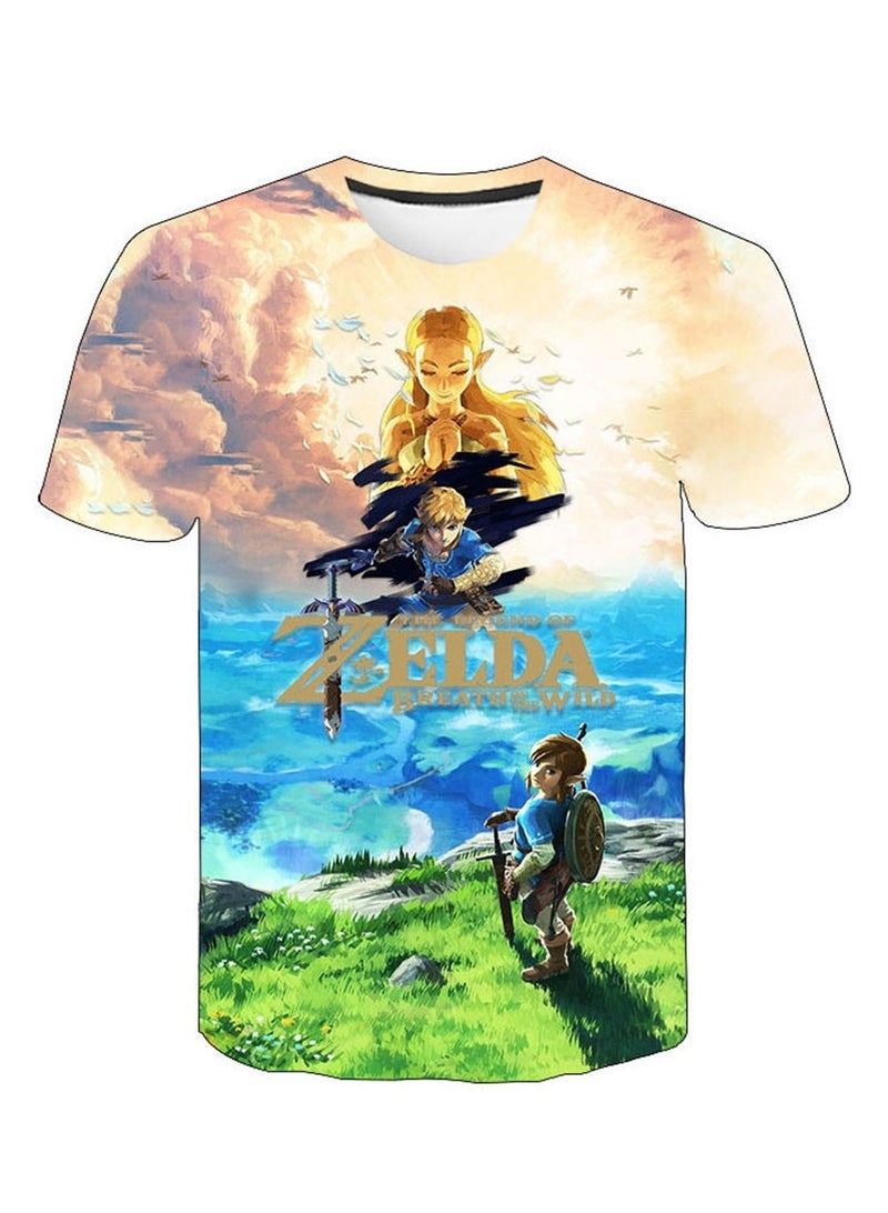 Game Zelda Breath of the Wild 3D digital printing personalized breathable children's T-shirt  - Image 1