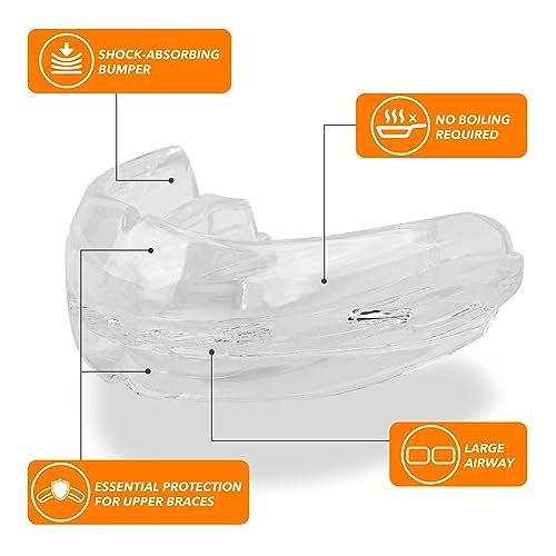 TEETH WALLS Sport Mouth Guard Youth Adult, Mouthguard for Braces Sparring Mouth Guard, Double Braces, Soft, No Boiling Required，Football, Taekwondo, Jujitsu and Karate - Image 5