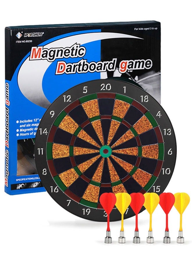 HAWAWA Professional Magnetic Dart Board Set with 6pcs Magnetic Darts, Excellent Dartboard Game for Adults and Kids, Suitable Indoor Games & Party Games for Family and Friends - Image 1