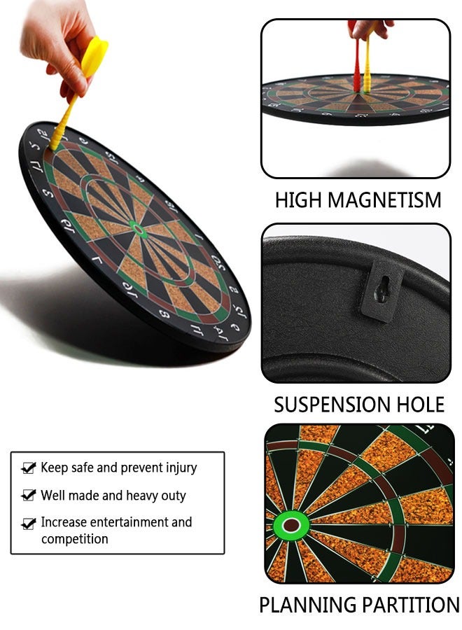 HAWAWA Professional Magnetic Dart Board Set with 6pcs Magnetic Darts, Excellent Dartboard Game for Adults and Kids, Suitable Indoor Games & Party Games for Family and Friends - Image 3
