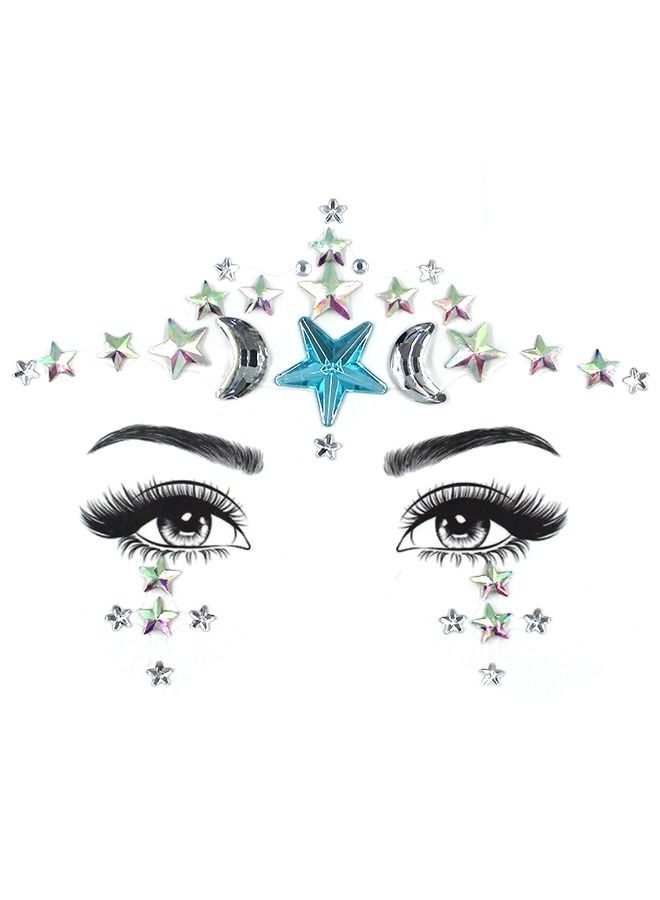 ملصقات تاتو كريستاليه للوجه - Image 1