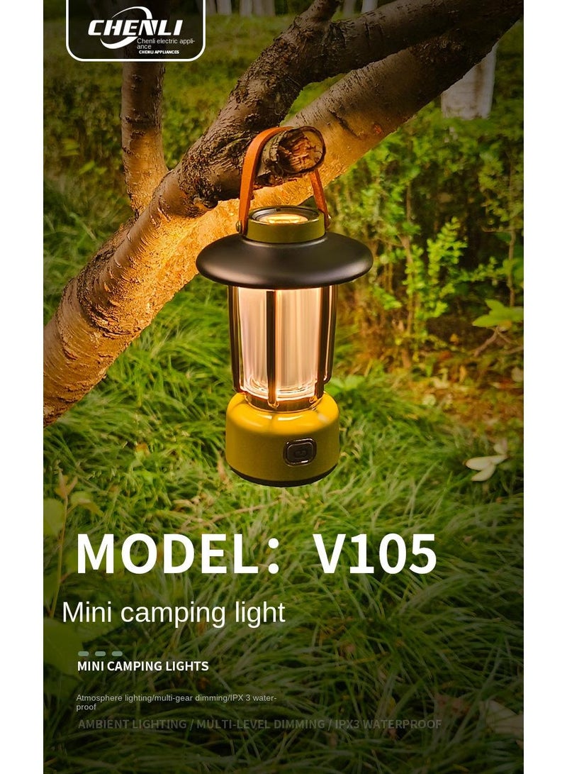 Outdoor camping light Three kinds of light effect ambient light mini portable portable camping light white - Image 2
