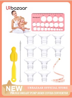 URbazaar 13PCS Flange Inserts 13/15/17/19/21mm for 24mm Flange/Shield of Most Pumps, BPA Free Inserts, Compatible with Momcozy/Spectra/Bellababy/TSRETE/Nuliie Breast Pumps  - Image 1
