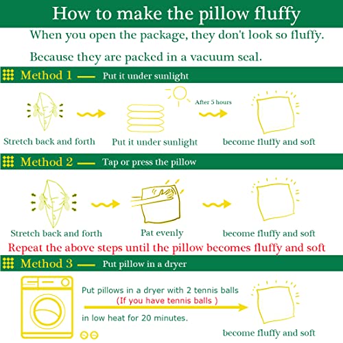 JIEITIVE Throw Pillow Inserts Hypoallergenic Premium Pillow Stuffer Square Form for Decorative Pillow Covers Cushion Set of 1-18 x 18 Inches - Image 2