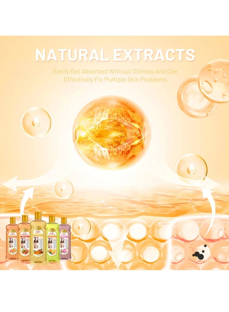 Aichun beauty 600ML Super Whitening Rose Multi Purpose Hair and Skin Rose Underarm Thigh Body Skin Whitening Remove Pigmentation Firming Moisturizing Smooth Skincare Essential Oil For Women and Men - Image 5