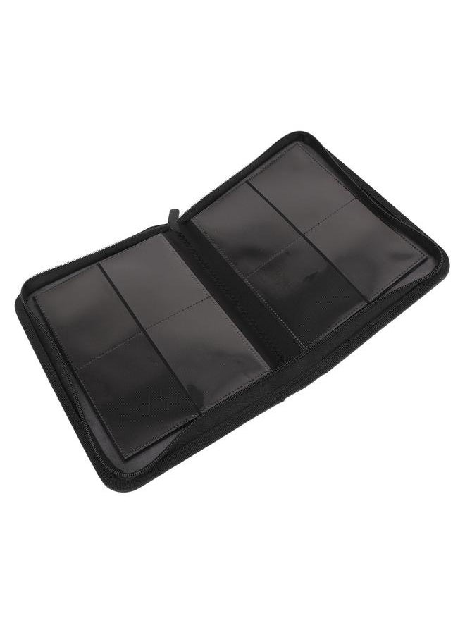 Thoraya Trading Card Binder 4 Pockets Holds Up to 160 Cards PU Leather Mesh Type Photo Card Storage Book Black  - Image 2