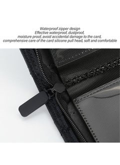 Thoraya Trading Card Binder 4 Pockets Holds Up to 160 Cards PU Leather Mesh Type Photo Card Storage Book Black  - Image 5